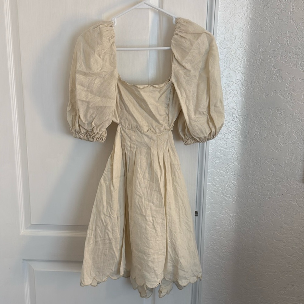 Vici Cream Puff Sleeve Mini Dress